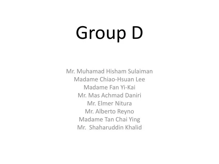 group d