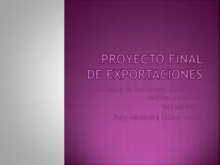 proyecto final de exportaciones