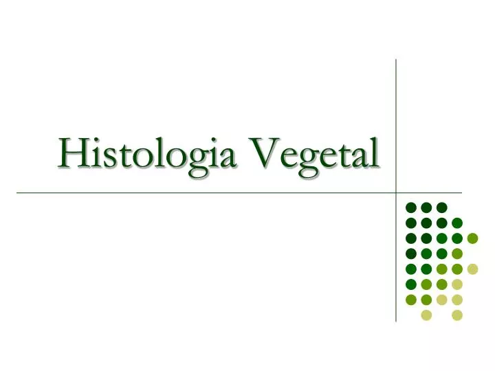 histologia vegetal