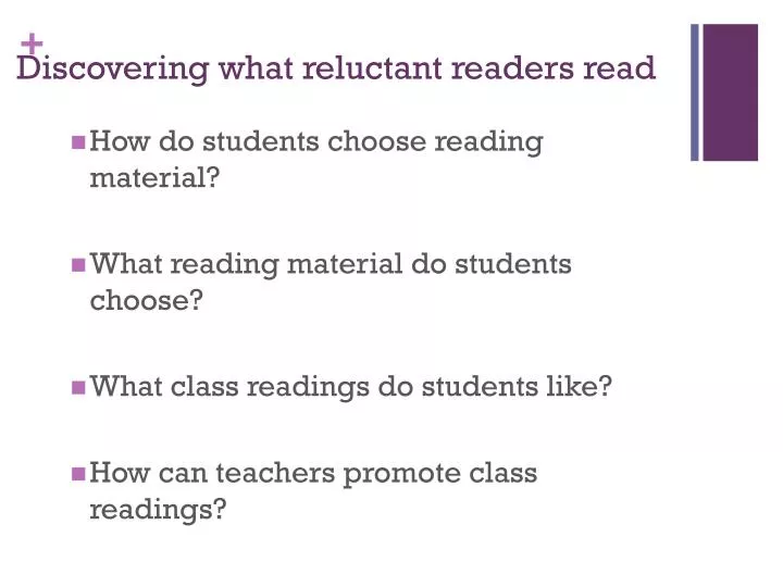 discovering what reluctant readers read