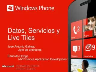 datos servicios y live tiles
