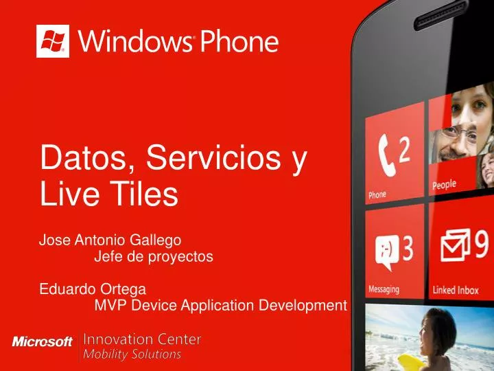 datos servicios y live tiles