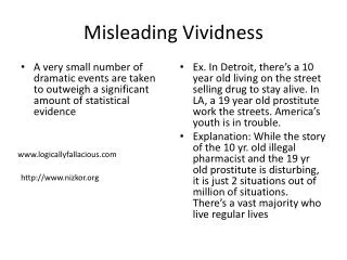 Misleading Vividness