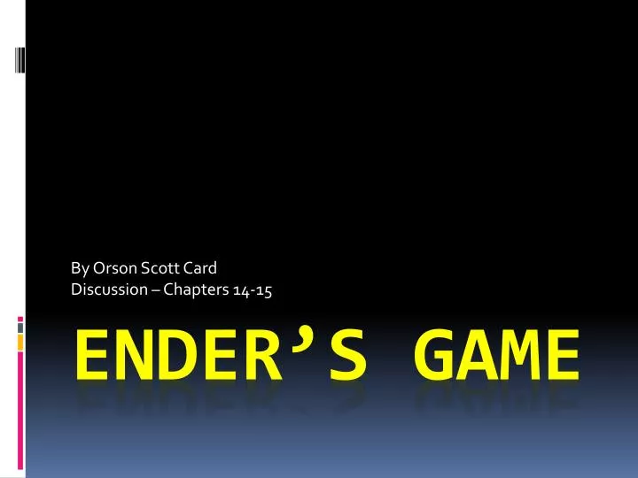by orson scott card discussion chapters 14 15