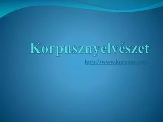 korpusznyelv szet