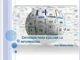 criterios para evaluar la informaci n