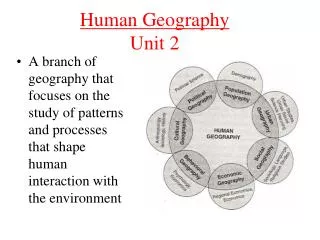 Human Geography Unit 2