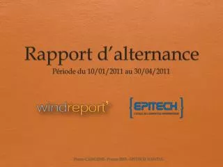 rapport d alternance