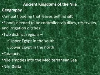 Ancient Kingdoms of the Nile