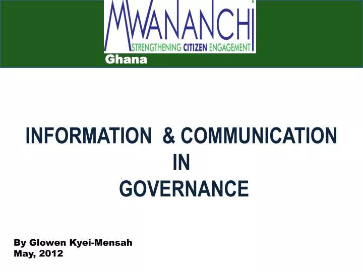 information communication in governance