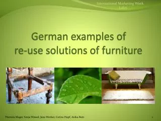 German examples of re-use solutions of furniture