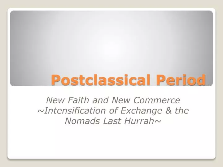 postclassical period