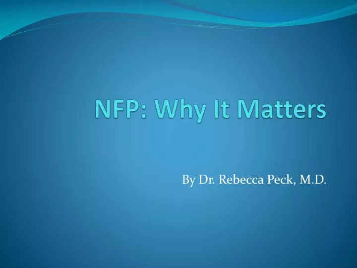 nfp why it matters