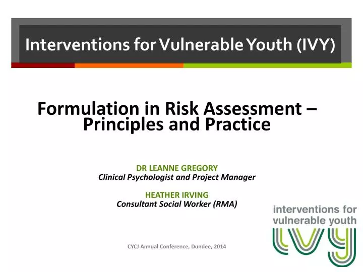 interventions for vulnerable youth ivy