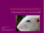 Animal Experimentation - slide 1