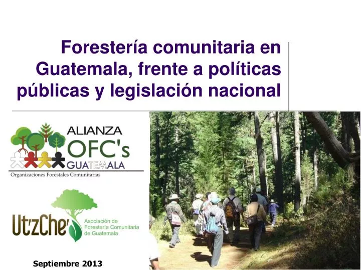 forester a comunitaria en guatemala frente a pol ticas p blicas y legislaci n nacional