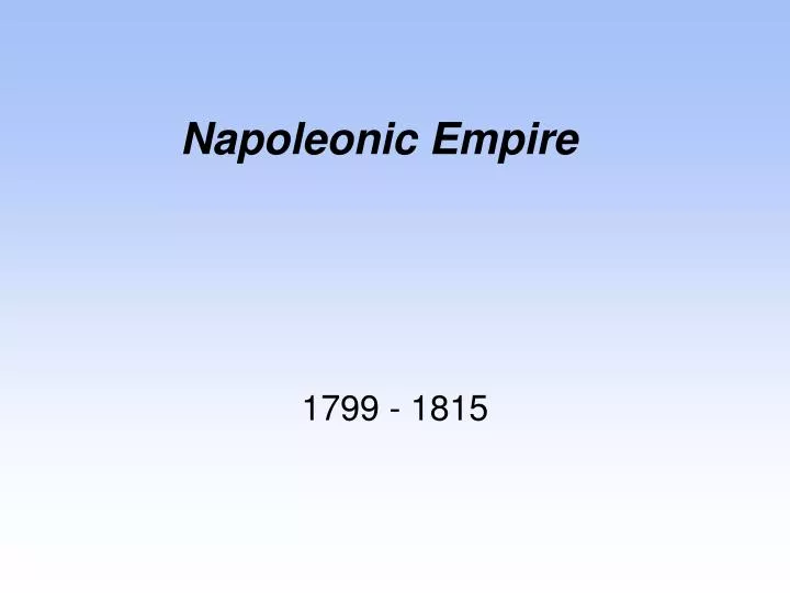 napoleonic empire