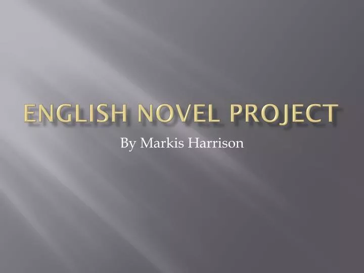 english novel project