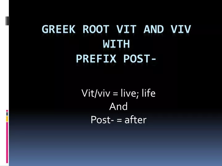 vit viv live life and post after