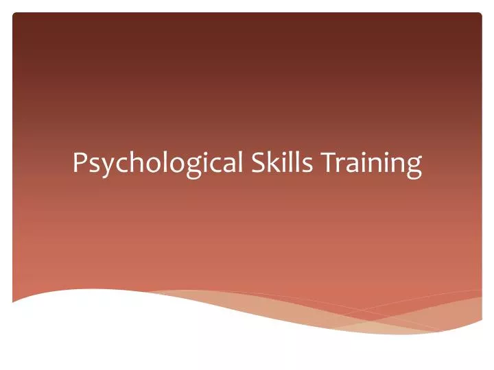 psychological skills training