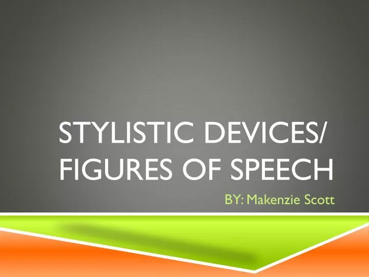 stylistic devices figures of speech