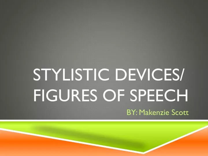 stylistic devices political speech