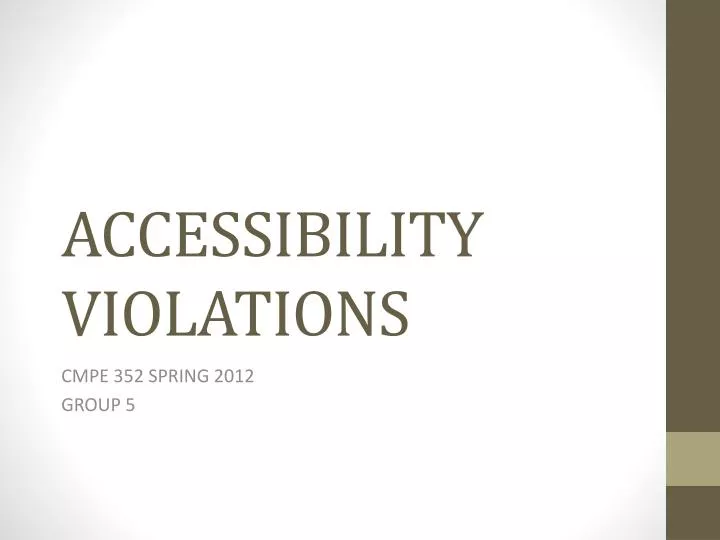 accessibility violations