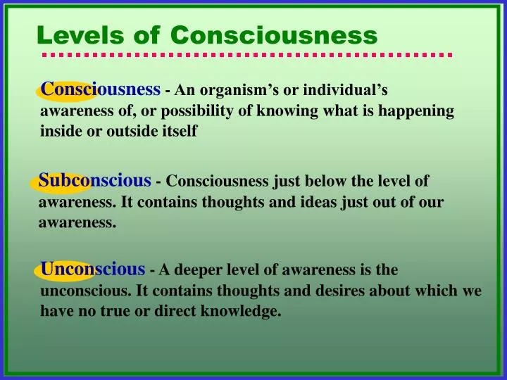 Levels of Consciousness