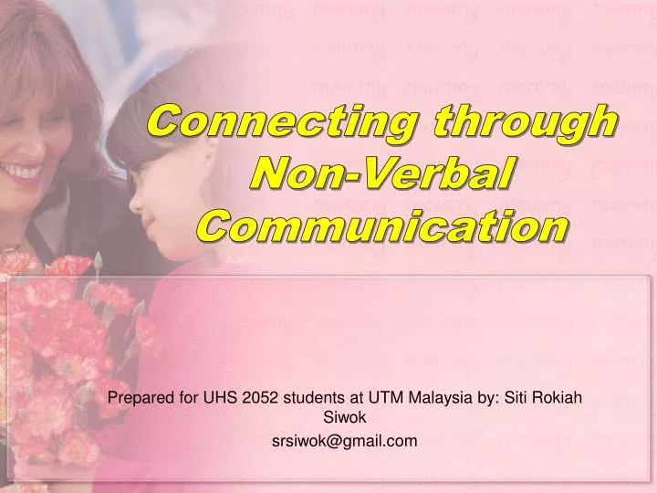 connecting through non verbal communication