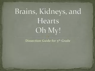 Brains, Kidneys, and Hearts Oh My!