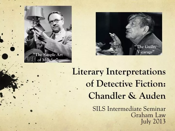 literary interpretations of detective fiction chandler auden