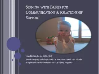 Signing with Babies for Communication &amp; Relationship Support