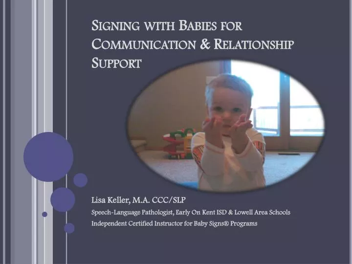 signing with babies for communication relationship support
