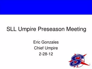SLL Umpire Preseason Meeting