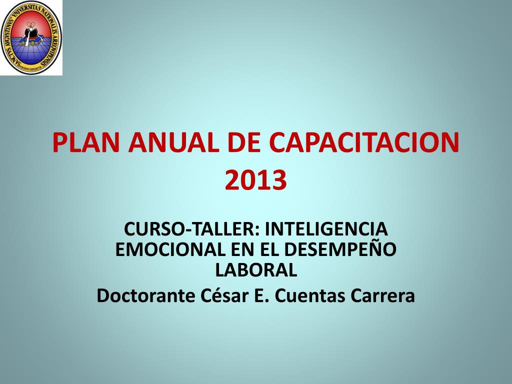 PPT - PLAN ANUAL DE CAPACITACION 2013 PowerPoint Presentation, free ...