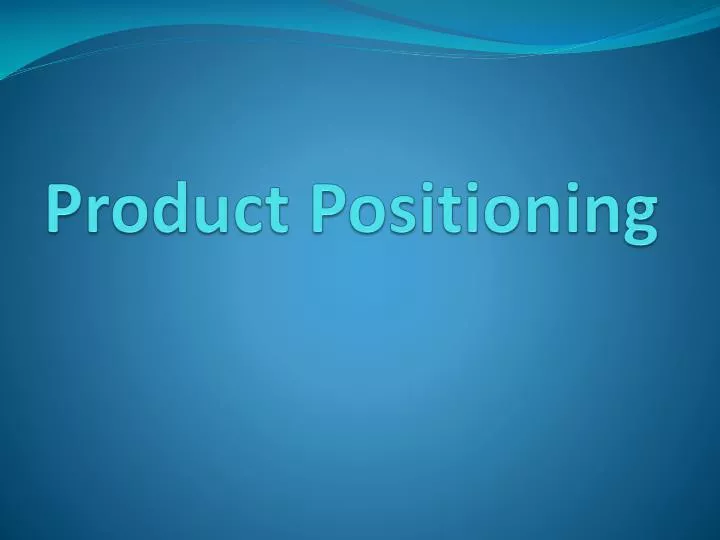 product positioning