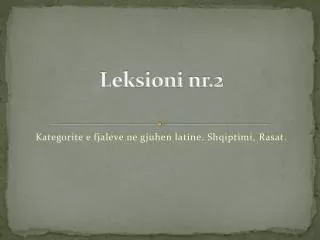 leksioni nr 2