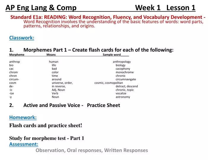 ap eng lang comp week 1 lesson 1