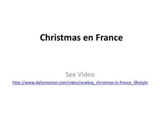 Christmas en France