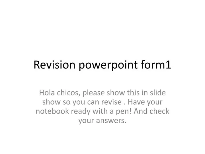 revision powerpoint form1
