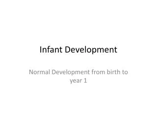infant development