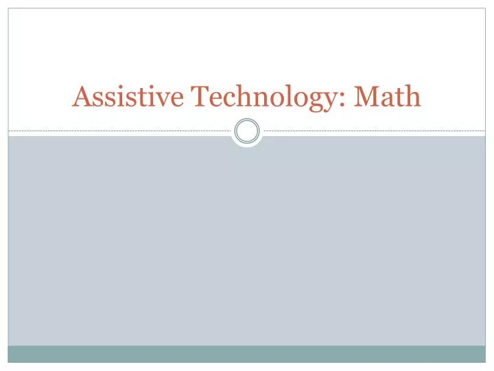 assistive technology math