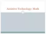 Assistive Technology: Math - slide 1