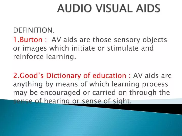 audio visual aids