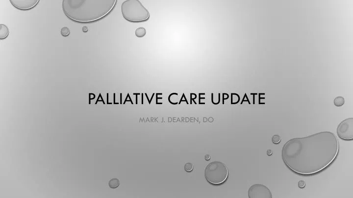 palliative care update