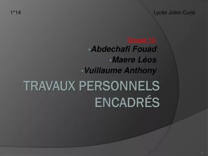 groupe 13 abdechafi fouad maere l os vuillaume anthony