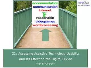 G3: Assessing Assistive Technology Usability and Its Effect on the Digital Divide