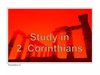 Study in 2 Corinthians