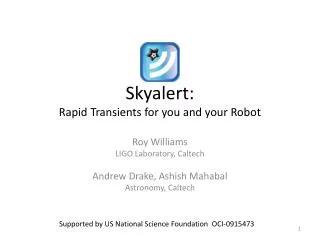 Skyalert: Rapid Transients for you and your Robot