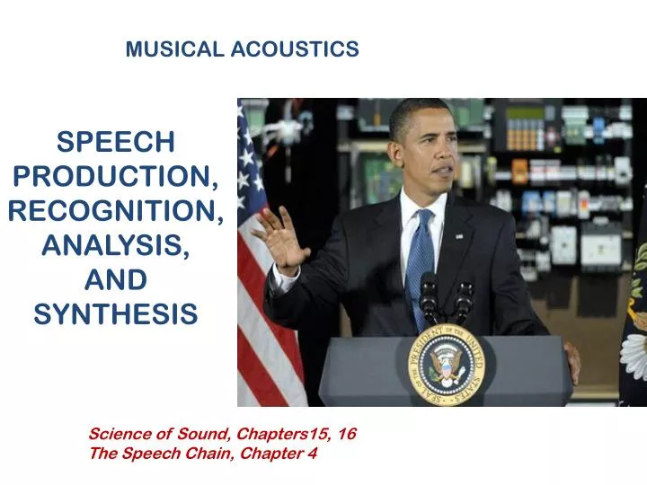 speech production recognition analysis and synthesis